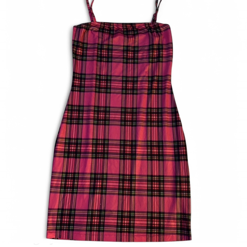Pink Plaid Dress